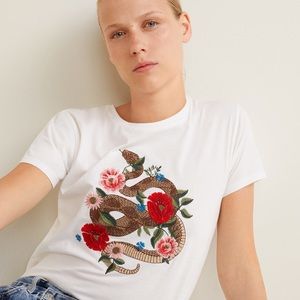 Mango Embroidered Tee